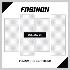 Trendy Fashion Post with Call-to-Action 'Follow Us'