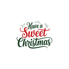 Merry Christmas lettering typography Vector holiday illustration element design