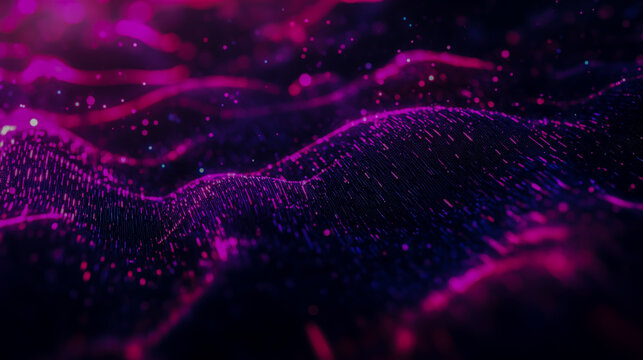 Futuristic digital background for technology, AI, data transfer, encryption, scientific visualization