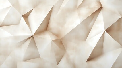 Beige triangles forming a soft and elegant monochromatic wallpaper. 