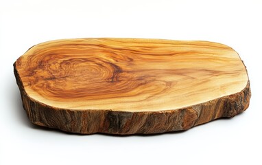 Wooden Cutting Board A natural wooden cutting board with smooth edges and visible grain texture, centered on a white background.