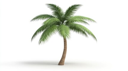 Obraz premium tree with green leaves isolated on white