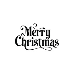 Merry Christmas lettering typography Vector holiday illustration element design