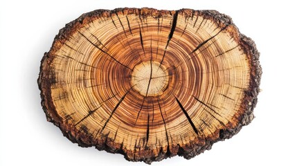 Obraz premium stump isolated on white background