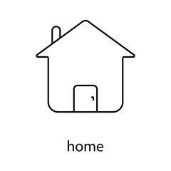 home concept line icon. Simple element illustration. home concept outline symbol design.