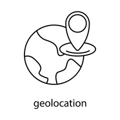 
geolocation concept line icon. Simple element illustration. 
geolocation concept outline symbol design.