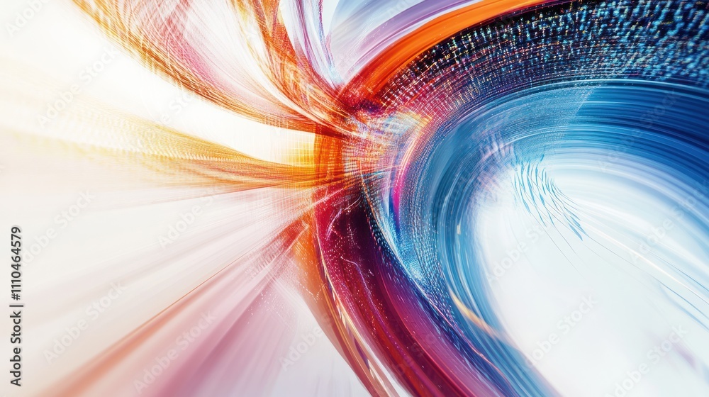 Poster a digital artwork showcasing a holographic display of ai algorithms analyzing quantum data, with swi