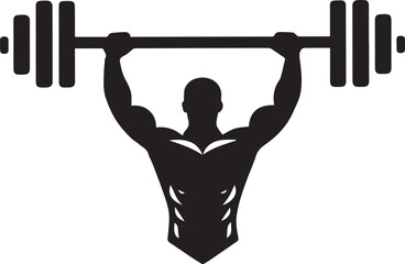 Gym fitness barbell logo icon vector illustration