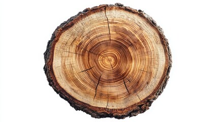 Fototapeta premium tree trunk isolated on white