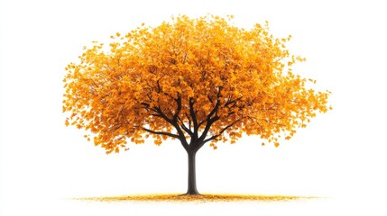 Fototapeta premium tree with yellow leaves