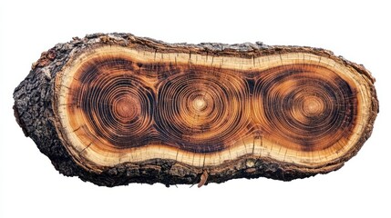 tree trunk isolated on white