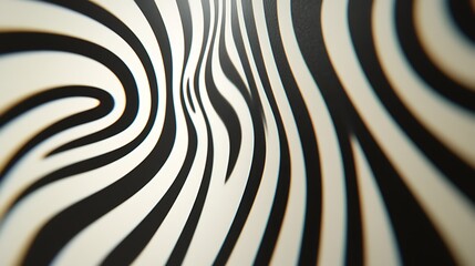 Black swirling lines on a white background, creating a bold and dynamic design. 
