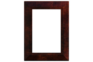 cornice in legno su fondo trasparente isolato 