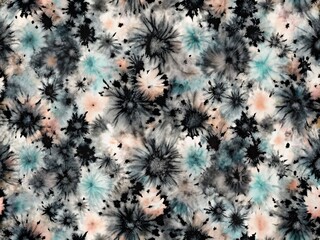 Elegant Black Tie Dye Pattern with Pastel Splash and Grungy Texture, Perfect for Textile Design and Artistic Backgrounds in Various Creative Projects