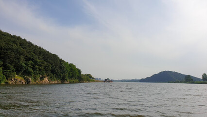 아름다운 자연, 한국 부여, 백마강 풍경 - River Scenery, South Korea