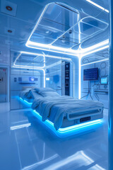 Fototapeta premium ward in the hospital of the future Generative AI