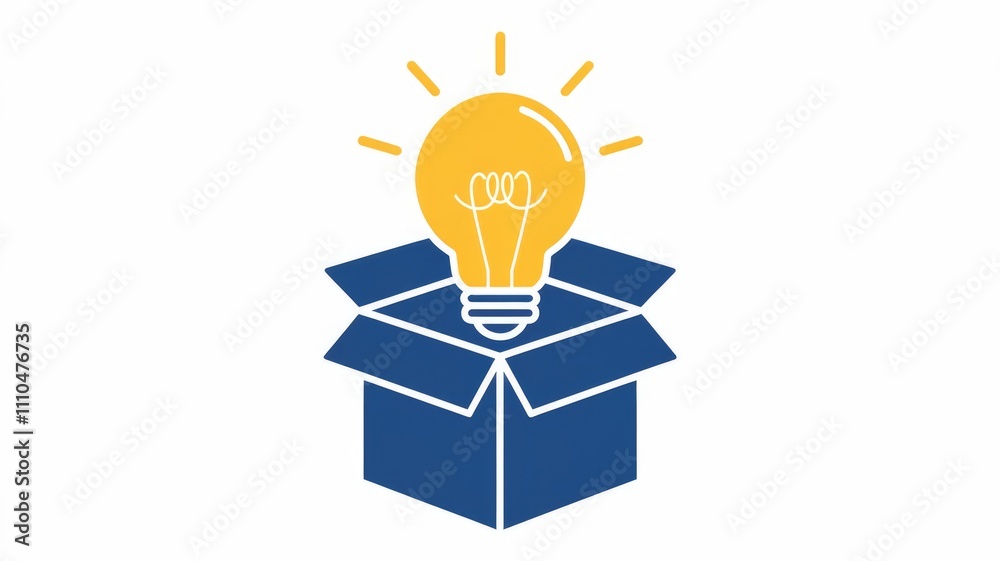 Leinwandbilder a bright idea emerges from an open box symbolizing innovation and creative solutions.