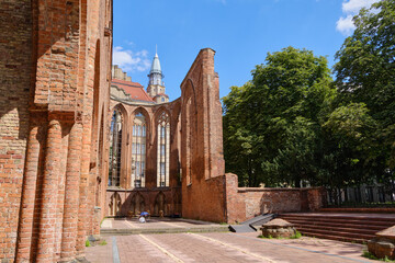 19 August 2024 Berlin (Germany) - August: Ruin of the Franciscan monastery church
