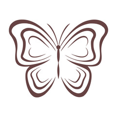 Abstract Butterfly Lineart Vector Illustration for Creative Projects.