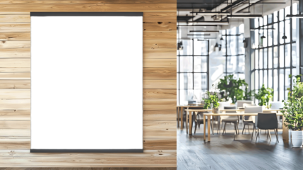 Modern office space with a blank canvas for creativity