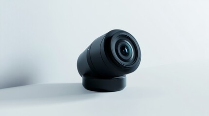 High Definition Camera Angled Slightly Upward on Neutral Background