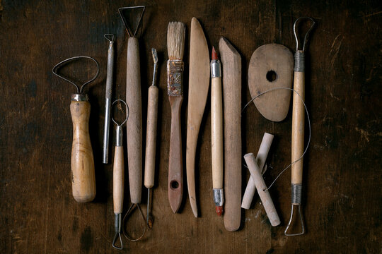 Set of pottery tools