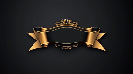 Elegant 'Stock Discount' logo with ribbon design, classic fonts, luxurious gold, 