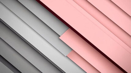 Fototapeta premium pink and gray diagonal stripes abstract design with maroon accents