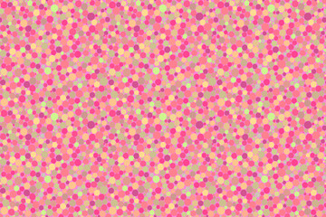 ピンクや淡い緑のランダムな円のシームレス模様