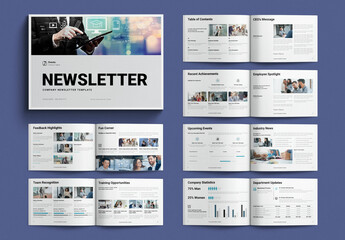Company Newsletter Template Landscape