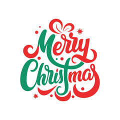 Merry Christmas Vector Design - Festive Holiday Art