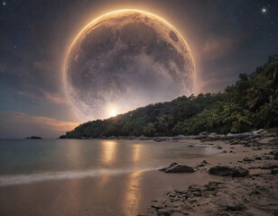 Big moon background