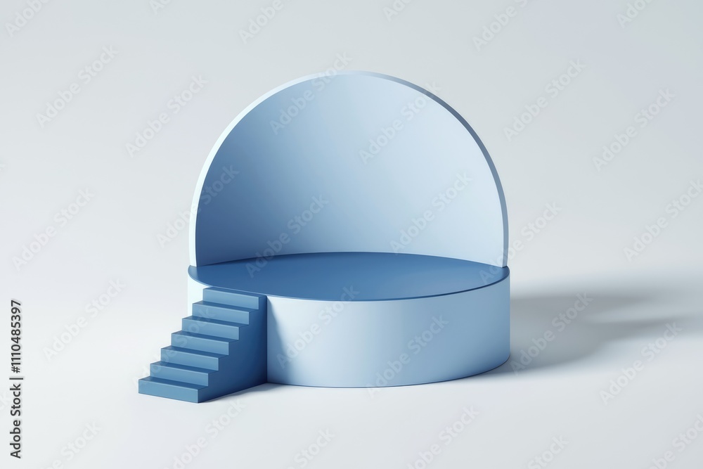 Poster Minimalist 3D stage for product display or presentations.