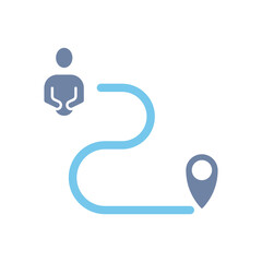 path concept line icon. Simple element illustration. 
path concept outline symbol design.
