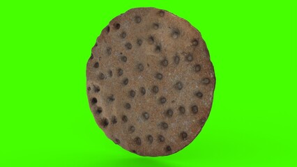 crispbread with green background