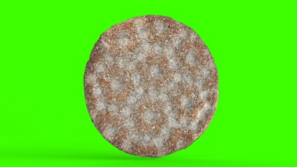 crispbread with green background