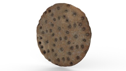 crispbread with white background