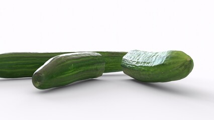 cucumber with white background