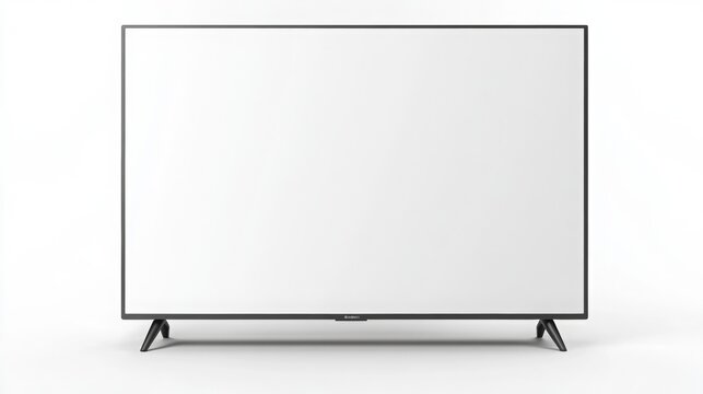 High technology: TV mockup with white background
