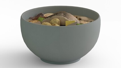 fish bowl with white background