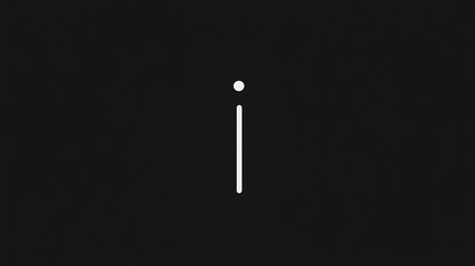 Minimal letter I logo, simple vertical line with a small curve 