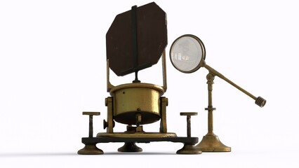 heliostat with white background