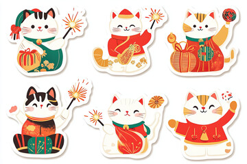set of funny cats
