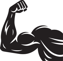 musclar arm icon isolated vector illustration Sport and fitness symbol