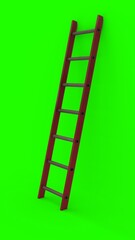 Ladder with green background