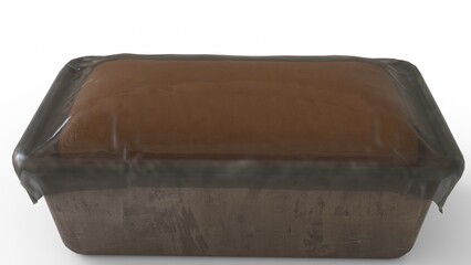 loaf or cake with white background