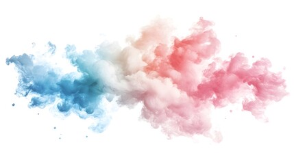 Fototapeta premium Abstract colorful ink clouds in pastel tones.