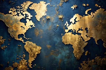 Luxurious Navy Blue and Gold Textures in Low Light - A Stunning Visual Experience of Elegance and Sophistication with Sharp Details and Rich Colors for Your Design Needs
