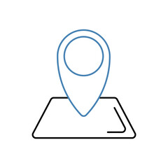 place concept line icon. Simple element illustration. 
place concept outline symbol design.
