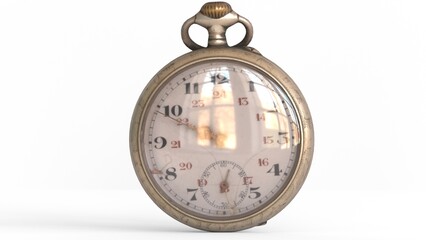 pocket watch with white background